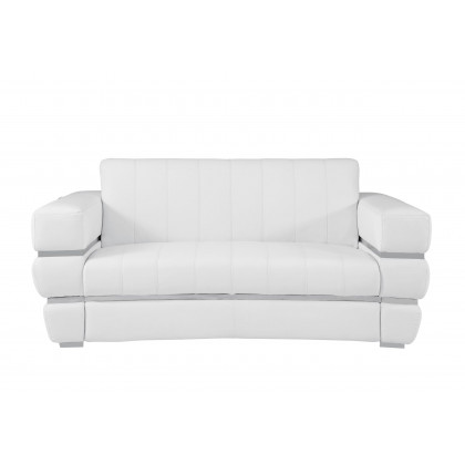 GUF 904 Sofa with Loveseat - White, Genuine Leather