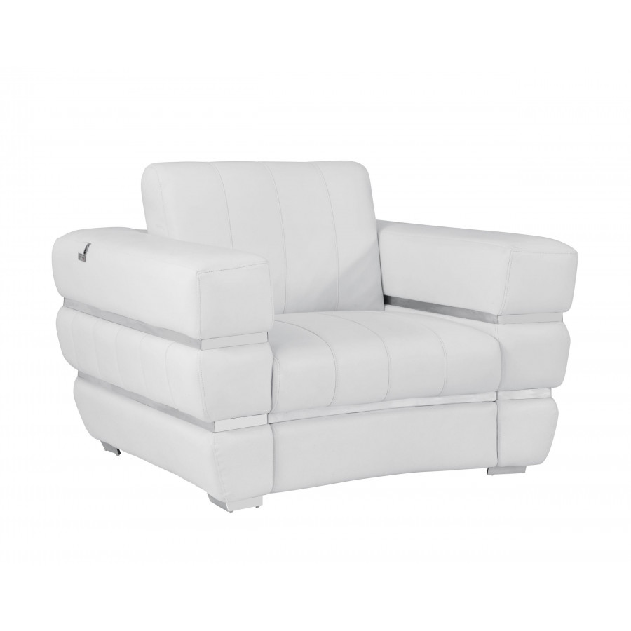 GUF 904 Armchair - White, Genuine Leather