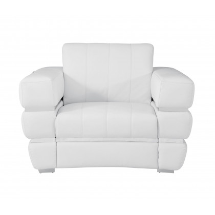 GUF 904 Armchair - White, Genuine Leather