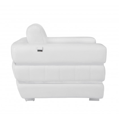 GUF 904 Sofa with Loveseat - White, Genuine Leather