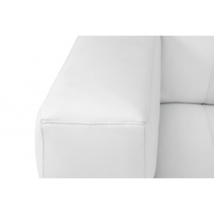 GUF 904 Sofa with Loveseat - White, Genuine Leather