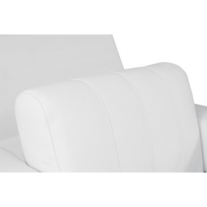 GUF 904 Sofa with Loveseat - White, Genuine Leather