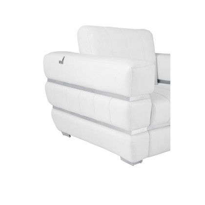 GUF 904 Sofa Set - White, Genuine Leather