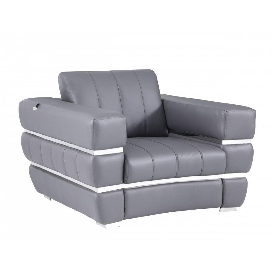 GUF 904 Armchair - Dark Gray, Genuine Leather