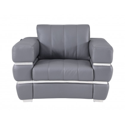 GUF 904 Armchair - Dark Gray, Genuine Leather