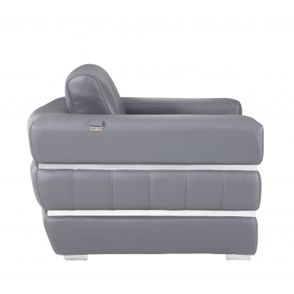 GUF 904 Armchair - Dark Gray, Genuine Leather