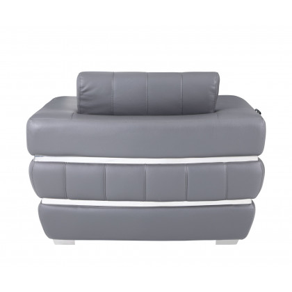 GUF 904 Armchair - Dark Gray, Genuine Leather