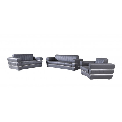 GUF 904 Sofa Set - Dark Gray, Genuine Leather
