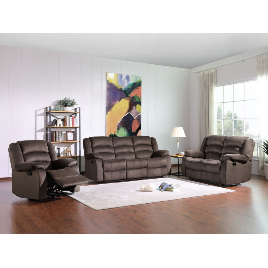 GUF 9824 Sofa Set - Brown, Microfiber