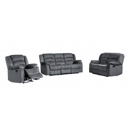 GUF 9824 Sofa Set - Gray, Microfiber