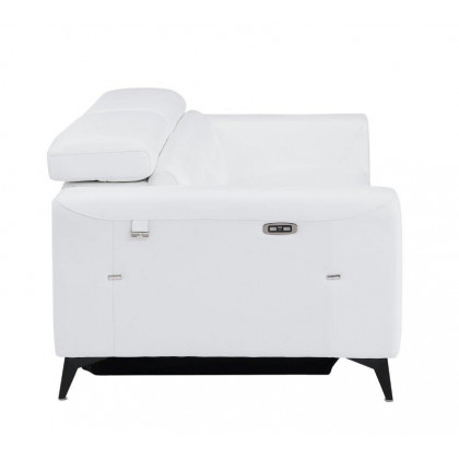 GUF 989 Power Reclining Sofa - White, Genuine Italian Leather