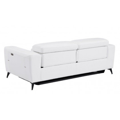 GUF 989 Power Reclining Sofa - White, Genuine Italian Leather