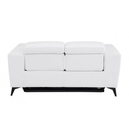 GUF 989 Power Reclining Sofa with Loveseat - White, Genuine Italian Leather