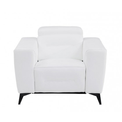 GUF 989 Reclining Chair - White, Genuine Italian Leather