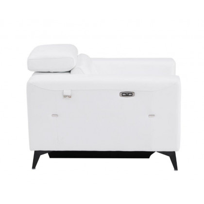 GUF 989 Reclining Chair - White, Genuine Italian Leather
