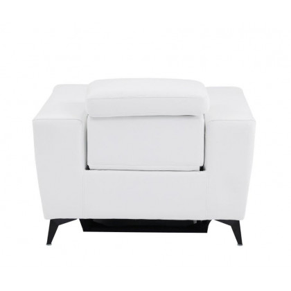 GUF 989 Reclining Chair - White, Genuine Italian Leather