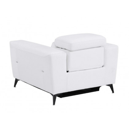 GUF 989 Reclining Chair - White, Genuine Italian Leather