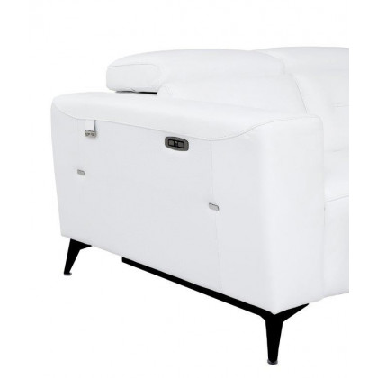 GUF 989 Power Reclining Sofa - White, Genuine Italian Leather
