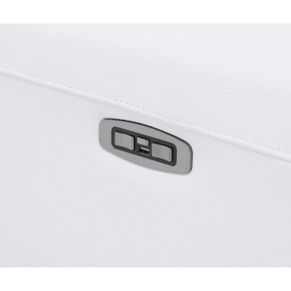 GUF 989 Power Reclining Sofa - White, Genuine Italian Leather