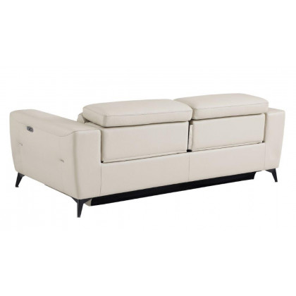 GUF 989 Power Reclining Sofa - Beige, Genuine Italian Leather
