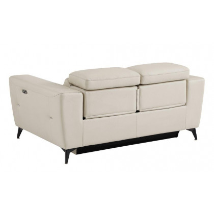 GUF 989 Power Reclining Loveseat - Beige, Leather