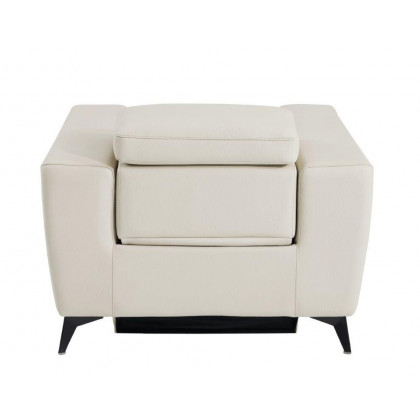 GUF 989 Reclining Chair - Beige, Genuine Italian Leather