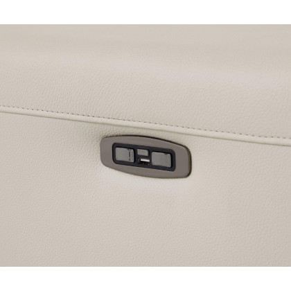 GUF 989 Power Reclining Sofa - Beige, Genuine Italian Leather