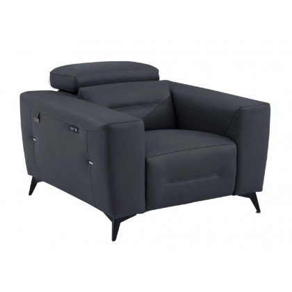 GUF 989 Power Reclining Sofa Set - Dark Gray, Leather