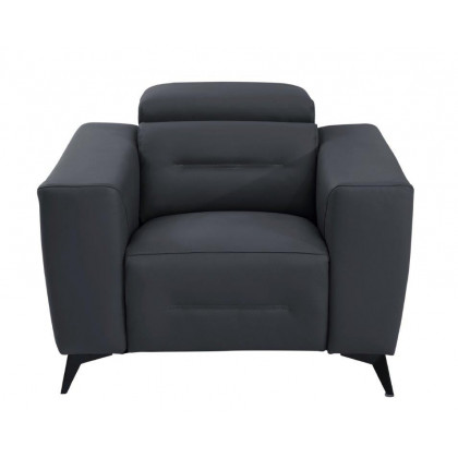 GUF 989 Power Reclining Chair - Dark Gray, Leather