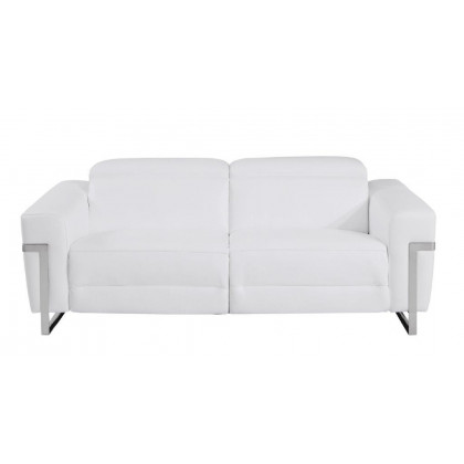 GUF 990 Power Reclining Loveseat - White, Genuine Italian Leather