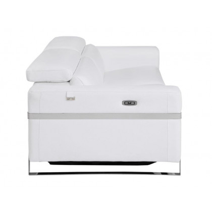 GUF 990 Power Reclining Loveseat - White, Genuine Italian Leather