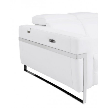 GUF 990 Power Reclining Loveseat - White, Genuine Italian Leather