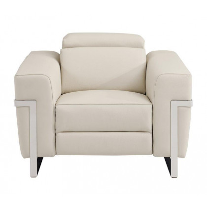 GUF 990 Power Reclining Sofa Set - Beige, Genuine Italian Leather