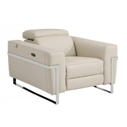 GUF 990 Power Reclining Sofa Set - Beige, Genuine Italian Leather