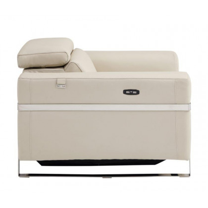 GUF 990 Power Reclining Sofa - Beige, Genuine Italian Leather