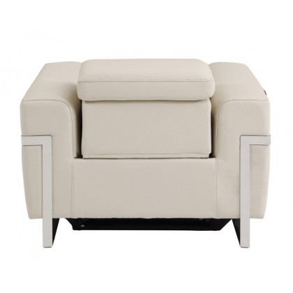 GUF 990 Power Reclining Sofa Set - Beige, Genuine Italian Leather