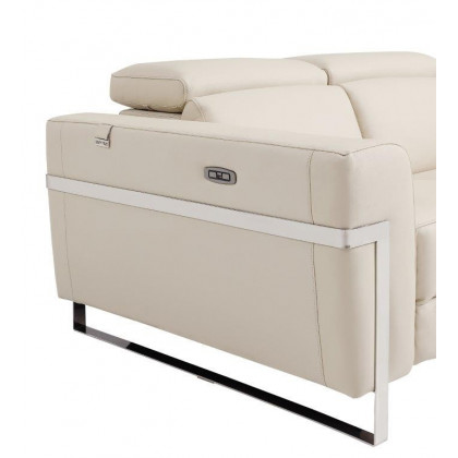 GUF 990 Power Reclining Sofa Set - Beige, Genuine Italian Leather