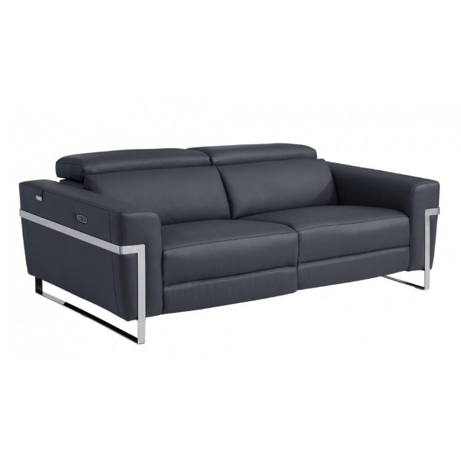 GUF 990 Power Reclining Sofa - Dark Gray, Genuine Italian Leather