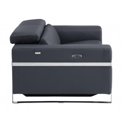 GUF 990 Power Reclining Loveseat - Dark Gray, Genuine Italian Leather