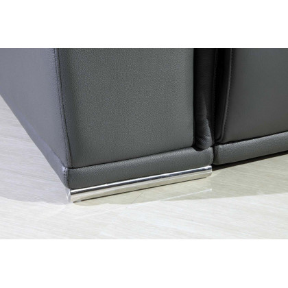 GUF 9762 3 Power Reclining 5pc Sectional - Dark Gray, Genuine Italian Leather