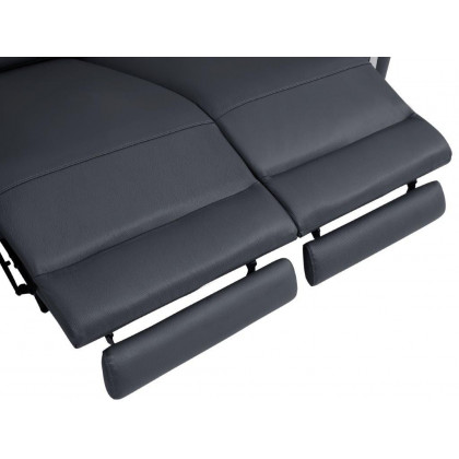 GUF 990 Power Reclining Loveseat - Dark Gray, Genuine Italian Leather