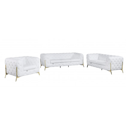 GUF 970 Sofa Set - White, Genuine Italian Leather