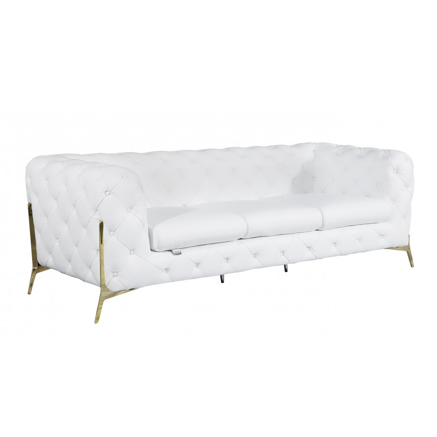 GUF 970 Sofa - White, Genuine Italian Leather