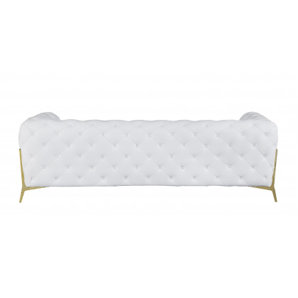 GUF 970 Sofa with Loveseat - White, Genuine Italian Leather