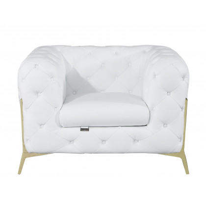 GUF 970 Sofa Set - White, Genuine Italian Leather
