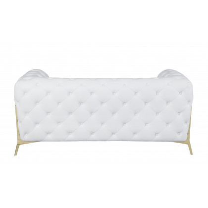 GUF 970 Sofa with Loveseat - White, Genuine Italian Leather