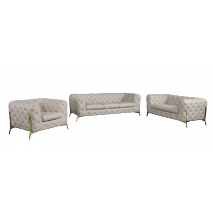 GUF 970 Sofa Set - Beige, Genuine Italian Leather