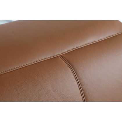 GUF 9762 3 Power Reclining 8pc Sectional with 2 Consoles - Camel, Genuine Italian Leather