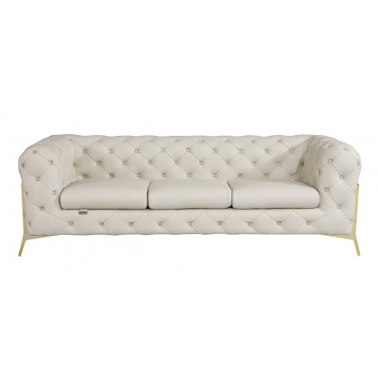 GUF 970 Sofa with Loveseat - Beige, Genuine Italian Leather