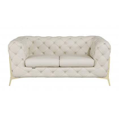 GUF 970 Sofa with Loveseat - Beige, Genuine Italian Leather